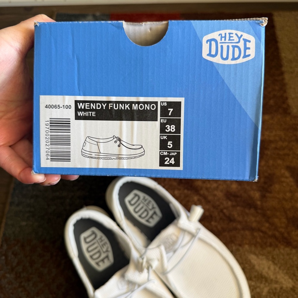 Hey Dude White Wendy Funk Mono Slip On Shoe - Picture 3 of 11